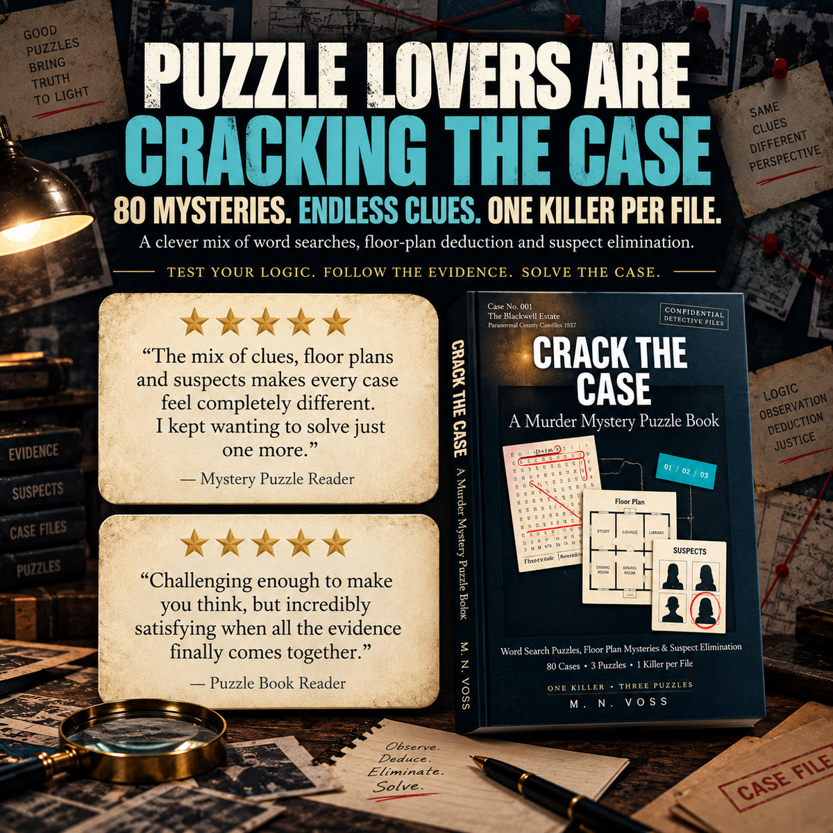 Murder Mystery Puzzle Book reviews and product